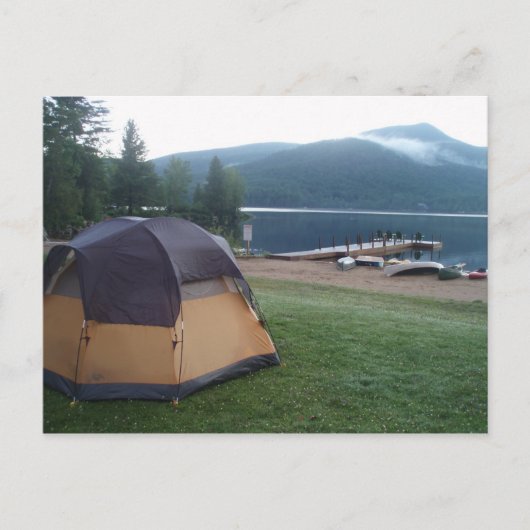 Camping am Blue Mountain Lake in den Adirondacks Postkarte (Vorderseite)