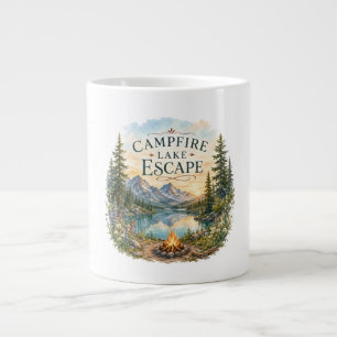 Camping am Campfire Lake inmitten der Bergwildnis Jumbo-Tasse