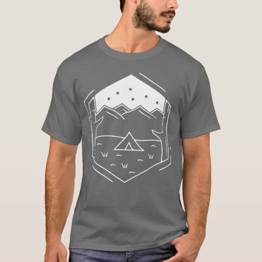 Camping am Fuße des Berges Mädchen T-Shirt (Vorderseite)