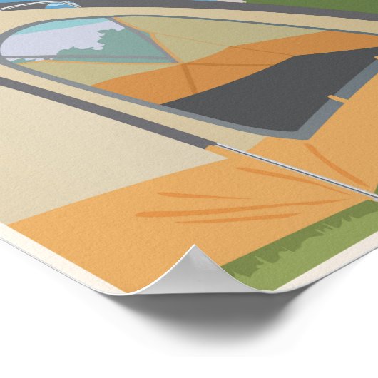 Camping am See Poster (Ecke)