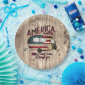 Camping Amerika ruft und ich muss gehen Pappteller (Party)