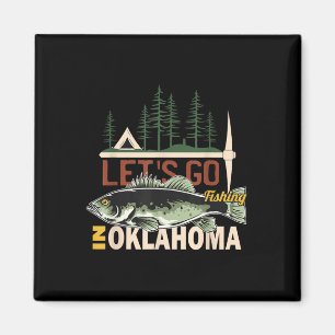 Camping-Angeln in Oklahoma - Natur Oklahoma Fisch Magnet