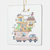 Camping-Anhänger für die Straßenfamilie Keramikornament (Links)