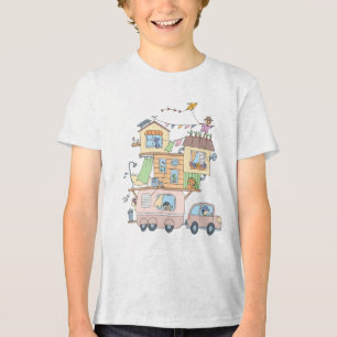 Camping-Anhänger für die Straßenfamilie Tri-Blend Shirt