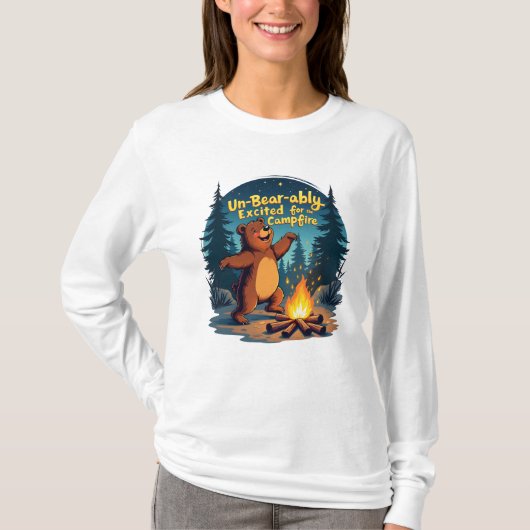 Camping Animal Funny T - Shirt (Vorderseite)