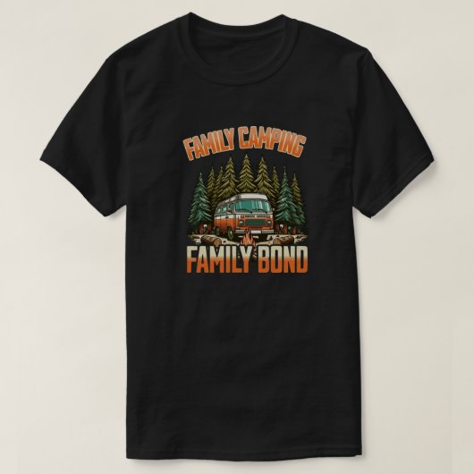 Camping-Anleihe für Familien: Spaß und Abenteuer i T-Shirt (Design vorne)