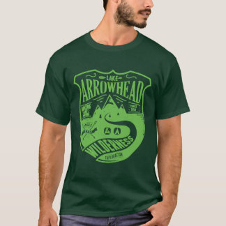 Camping Arrowhead Lake Wilderness Green T-Shirt