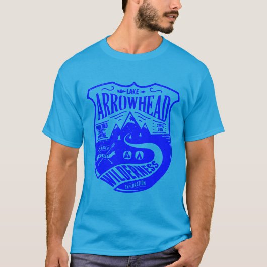 Camping Arrowhead Lake Wilderness Green T-Shirt (Vorderseite)
