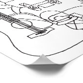 Camping Art Colour Art Worksheet Poster (Ecke)