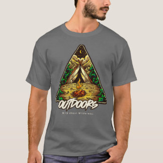 Camping Außenwelt Wild über die Wildnis Wandern Ad T-Shirt