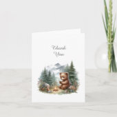 Camping Baby Bear Babydusche Vielen Dank Note Card Dankeskarte (Vorderseite)