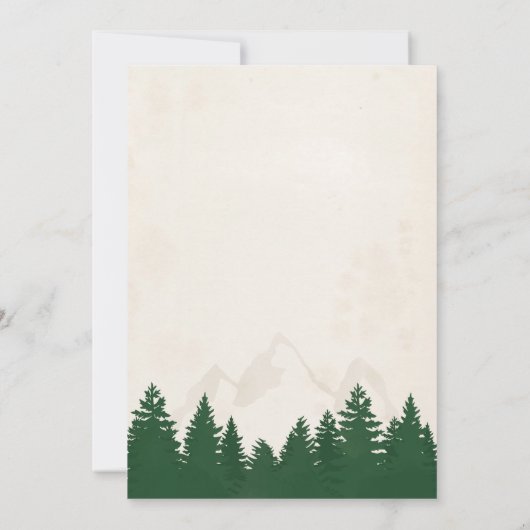 Camping Baby Dusche Einladung (Rückseite)