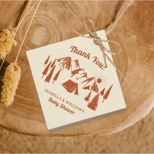 Camping Baby Dusche Kleiner Camper Woodland Geschenkanhänger