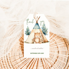 Camping Baby Dusche Vielen Dank Geschenkanhänger