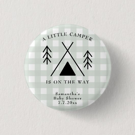 Camping-Baby-Party Button (Vorderseite)