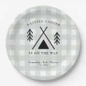 Camping-Baby-Party Pappteller (Vorderseite)