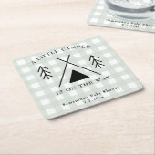 Camping Babydusche Rechteckiger Pappuntersetzer (angewinkelt)