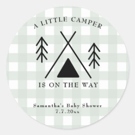 Camping Babydusche Runder Aufkleber