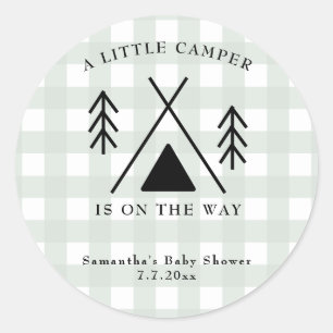 Camping Babydusche Runder Aufkleber