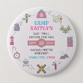 Camping Bach Junggesellinnen-Abschiedsparty-Gesche Button (Vorderseite)
