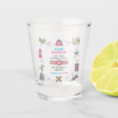 Camping Bach Junggesellinnen-Abschiedsparty-Gesche Schnapsglas (Vorderseite)