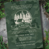 Camping Bachelor Party Camouflage Outdoor Thema Einladung