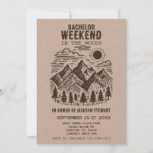 Camping Bachelor Party Einladung (Vorderseite)