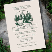 Camping Bachelor Party Rustikales Holz für Boden Einladung