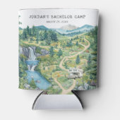 Camping Bachelor Weekend Personalisiert Dosenkühler (Vorderseite)