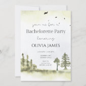 Camping Bacheloretour Einladung (Vorderseite)