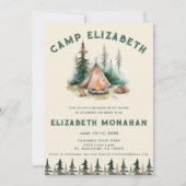 Camping Bachelorette Einladung (Vorderseite)