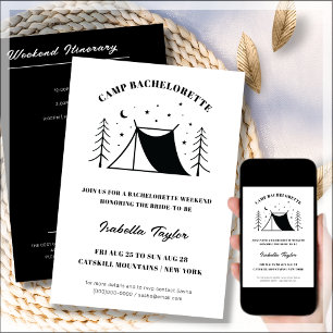 Camping Bachelorette Einladung