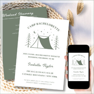 Camping Bachelorette Einladung