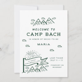 Camping Bachelorette Girls Tour Glamping Bach Einladung
