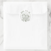 Camping Bachelorette Par Runder Aufkleber (Tasche)
