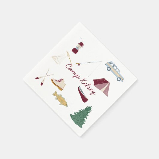 Camping Bachelorette Serviette (Ecke)