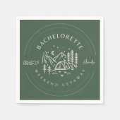 Camping Bachelorette Weekend Serviette (Vorderseite)