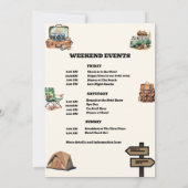 Camping Bachelorette Wochenende Einladung (Rückseite)