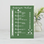 Camping Bachelorette Wochenende Stadtrundgang Einladung (Stehend Vorderseite)