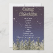 Camping Backpack Boy Birthday Einladung (Rückseite)