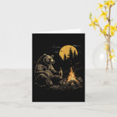 Camping Bär trinken Bier Wandern Karte (Gelbe Blume)