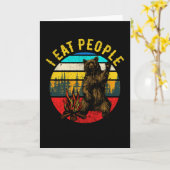 Camping Bär Wandern Funny Camper Geschenk Karte (Gelbe Blume)