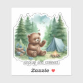 Camping Bear Aufkleber (Blatt)