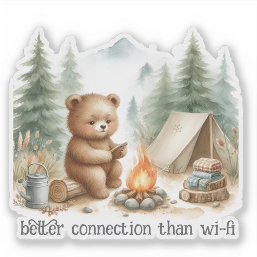 Camping Bear Aufkleber (Vorderseite)