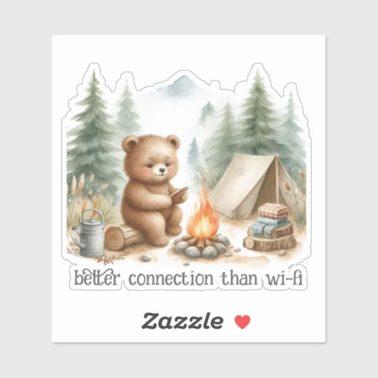 Camping Bear Aufkleber (Blatt)