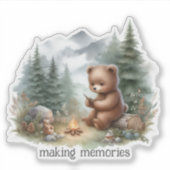 Camping Bear Aufkleber (Vorderseite)