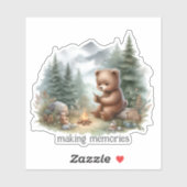 Camping Bear Aufkleber (Blatt)