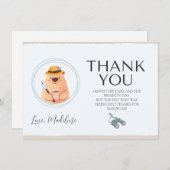 Camping Bear Baby Dusche Danke Karte (Vorne/Hinten)