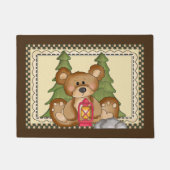 Camping Bear fun Camper Haustür Fußmatte (Vorderseite)