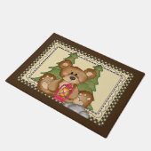 Camping Bear fun Camper Haustür Fußmatte (Schrägansicht)